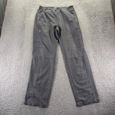 Figs Scrubs Pants Large Gray Polyester Stretch Straight Medical Workwear - Image 1 of 4