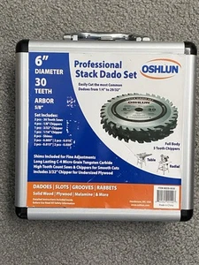 Oshlun 6" 30T Stack Dado Blade w/ Shim Set Professional - Picture 1 of 2