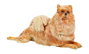 EVE PEARCE Hand Crafted England Pomeranian Dog Porcelain Figure OOAK - Picture 1 of 6