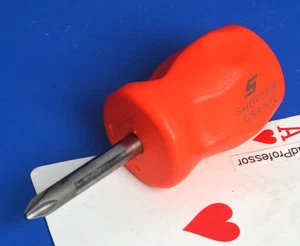 Destornillador de cabeza Phillips Snap-on Stubby Instinct naranja duro #2 SHDP22IRO NUEVO - Imagen 1 de 2