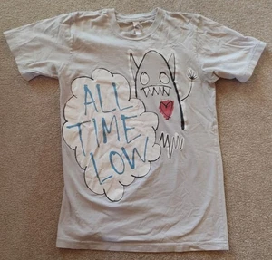 Vintage ALL TIME LOW T-Shirt American Apparel XS Extra Small Gray - Picture 1 of 5