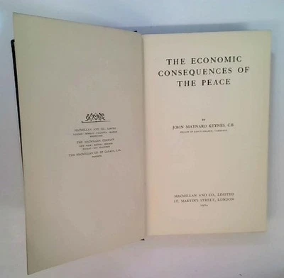 The Economic Consequences of the Peace - John Maynard Keynes - 1924 Macmillan - Image 1 of 2