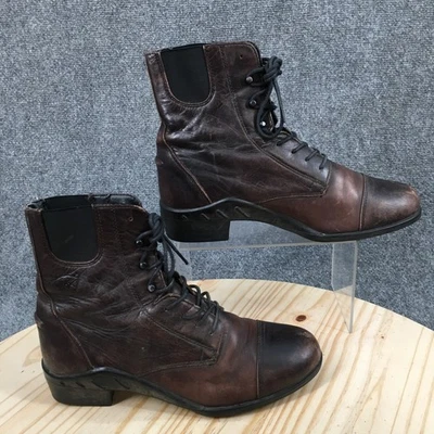 Ariat Boots Womens 8 B Lace Up Ankle Paddock Riding Boot Brown Leather Cap Toe - Image 1 of 4