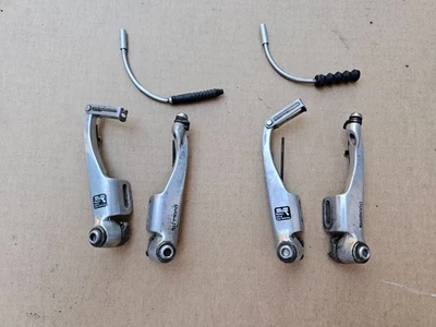 Shimano BR-M600 Mountain Bike V-Brakes Silver Front Rear Set Japan *no pads* - Image 1 of 4