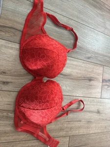Victoria Secret gefütterter Halb BH rot Spitze Gr. 38DD  - Bild 1 von 8
