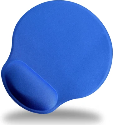 Tappetino per Mouse Blu, Fondo Antiscivolo in Silicone E Riposa Da Polso Imbotti - Immagine 1 di 4