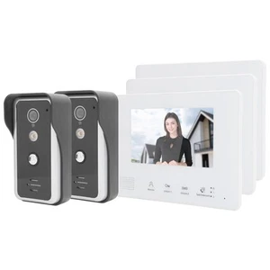 `Video Doorphone Intercom Doorbell Night Vision 7In Color Tft Lcd 2 Wired 1 - Picture 1 of 12