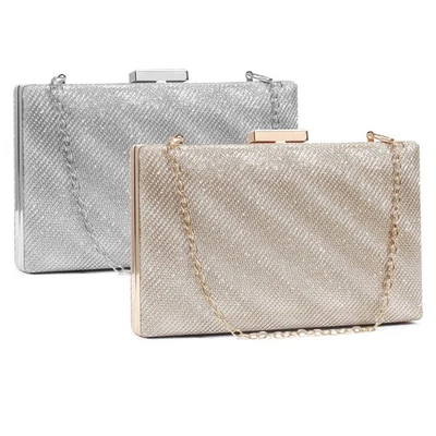 BAIGIO Damen Abendtasche Glitzer Brauttasche Hochzeit Clutch Handtasche Umhängetasche