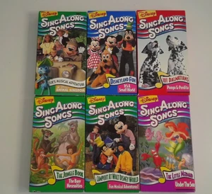Disney’s Sing Along Songs 6 VHS Lot, Small World, Animal Kingdom, Jungle Book - Bild 1 von 14