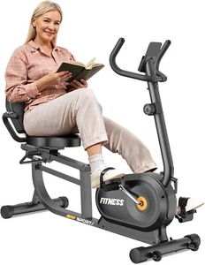 Exercise Training Workout Stationary Recumbent w/ LCD Monitor &Pad Holder 150KG - Picture 1 of 7