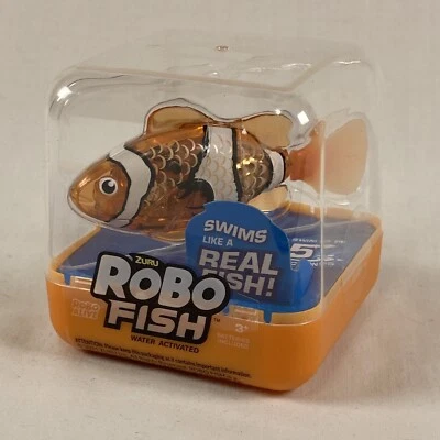 Zuru Robo Fish Alive Electrónico Interactivo Naranja Agua Activado Cambio de Color Foto 1 de 4