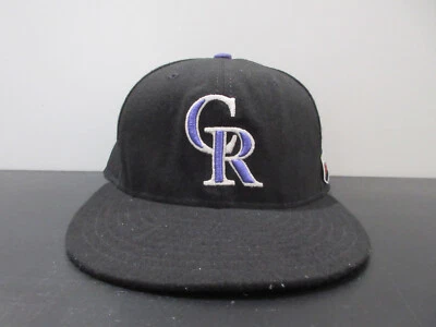 Colorado Rockies Hat Cap Fitted Mens 7 1/4 Black MLB Baseball World Series Logo - Image 1 of 4