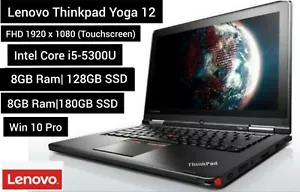 Lenovo 12.5" ThinkPad Yoga 12 Core i5-5300U 8GB 128GB SSD Multi-Touch Ultrabook - Picture 1 of 11