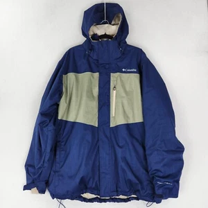 Columbia Coat Mens XXL Blue Omni Heat Omni Tech Insulated Hooded Outdoor Casual - Picture 1 of 14