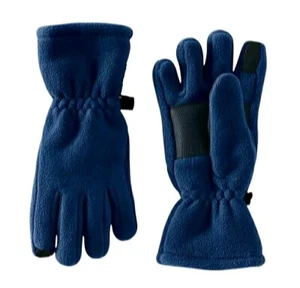 Lands End KIDS Fleece Gloves Deep Sea Navy Size Medium NWT - Picture 1 of 4