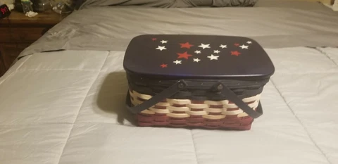 Longaberger Stars And Stripes Medium market Basket Cover
