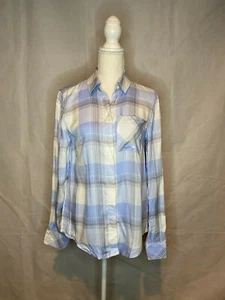 White House Black Market Langarm Flanell Damen Top, Größe 2 Knopfleiste  - Bild 1 von 6