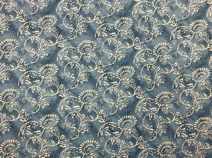 Tela de cortinas para tapicería de lino azul francés floral azul francés floral de lino marino C&C Milano - Imagen 1 de 4