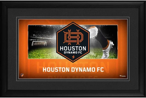 Houston Dynamo Framed 10" x 18" Team Logo Panoramic Photograph Cover