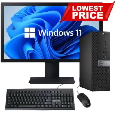 Dell Desktop Computer i5 PC up to 16GB RAM 6TB With 22"/24" LCD Monitor Bundle - Image 1 of 4