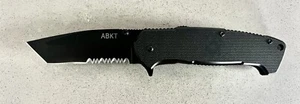 ABKT 012 Coltello con chiusura fodera assistita a molla nero G-10 (3,5" nero) AB012 tattico - Foto 1 di 8