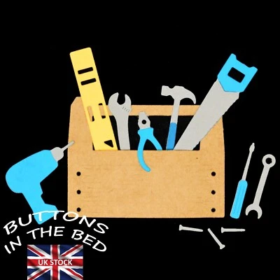 11 PC Tool Box Metal Cutting Dies Set, Tools, Tool Kit, Male, Card Making, B9 - Image 1 of 4