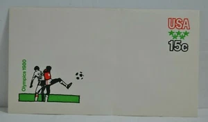 USA 1980 Olympics Soccer Prepaid Envelope 1979 Letter Size Unused  - Picture 1 of 7
