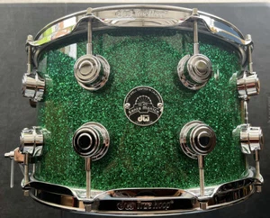 Dw Santa Monica Collectors Series 8x14" Snare Drum Green Glass w/Chrome Hardware - Picture 1 of 6