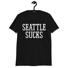 T-shirt unisexe drôle anti Seattle Washington SUCKS équipe de football américain USA