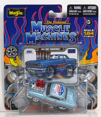 Maisto 1964 Ford Thunderbolt Series 12.3 Blue Lucas Oil Diecast Car 1:64 - Image 1 of 4