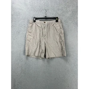 HM Shorts Mens Small Tan Regular Fit Mid Length Linen Blend Chino Drawstring NEW - Picture 1 of 11