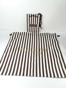 Bolso de compras pequeño con cordón grande a rayas Henri Bendel Signature NUEVO - Imagen 1 de 4