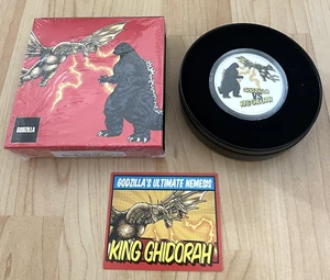 2023 Niue $5 Colorized 2 oz .999 Silver King Ghidorah Godzilla BOXCOA Mint 500 - Picture 1 of 11