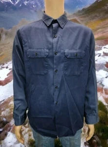 Camicia da lavoro vintage anni 70 Big Mac Penn-Prest Soil-Release blu uomo L/XL - meccanico - Foto 1 di 9