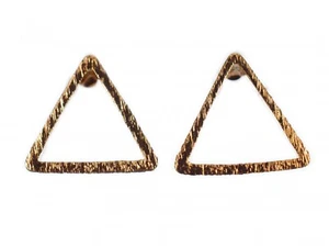 Pendientes triangulares miniblings enchufe pendientes geometría formas oro rosa - Imagen 1 de 5