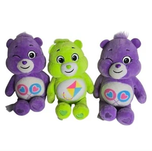 Set 3 Purple and Green Plush Bear Set - Picture 1 of 6