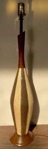 Circus Bowling Pin 1960's Mid Century Lamp MCM Wood Ceramic Danish CARNIVAL - Picture 1 of 10