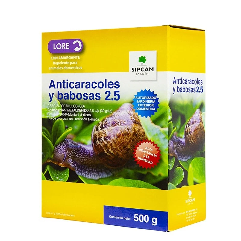 SIPCAM JARDIN MATACARACOLES 2,5% METALDEHÍDO 500 gr - Imagen 1 de 1