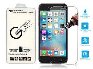 LOT  WHOLESALE PREMIUM THIN SCREEN PROTECTED TEMPERED GLASS FOR IPHONE 6S - Picture 1 of 5