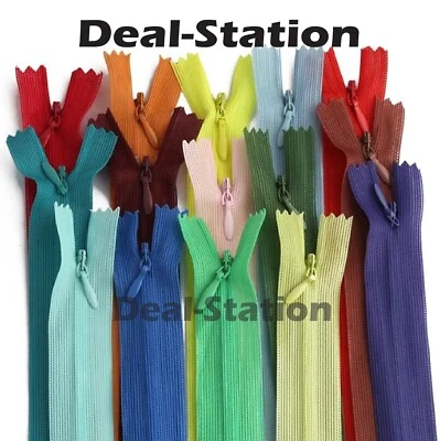 Invisible Nylon Zip Zips Zipper Lace Concealed Closed End Sewing 20cm up to 65cm - Image 1 of 4