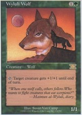 MTG magic cards 1x x1 Light Play, English Wyluli Wolf 6th Edition