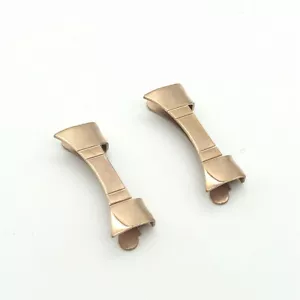 2Piece Hollow Curved End Stainless Steel Links 12mm-24mm Watch Band Strap Link - Picture 1 of 10