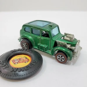 1970 Hot Wheels REDLINE grün Cockney Cab mit Knopf! HONGKONG - Bild 1 von 11