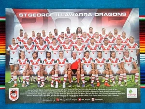 Framed 2015 ST GEORGE ILLAWARRA DRAGONS NRL Poster - 45cm x 32cm x 3cm - Picture 1 of 4