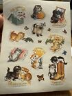 Vintage 1981 Hallmark Cats Kittens Sticker Sheet