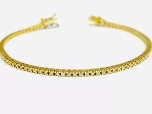 Bracciale tennis con diamanti 1.80 ct in oro giallo 18 kt - Imagen 1 de 13