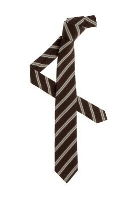 Cravatta Hubert Milano Marrone 60% Seta 40% Cotone - Imagen 1 de 2