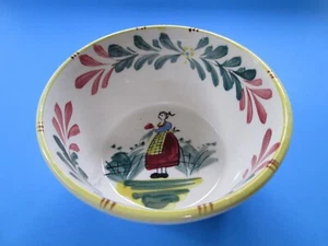 5" BOWL French Peasant Girl Design Hand Painted - Picture 1 of 4