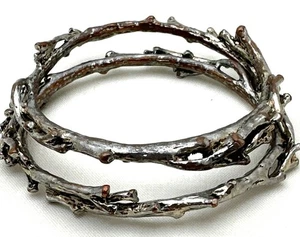 Zweig Zweig Ranke Armreif Armbänder zweifarbig Natur inspiriert - Bild 1 von 8
