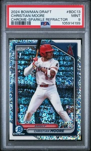 Christian Moore 2024 Bowman Draft Sparkle /200 #BDC13 PSA 9 - Bild 1 von 2